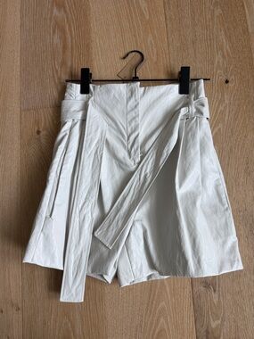 Ba&sh cream vegan high waisted belated shorts
